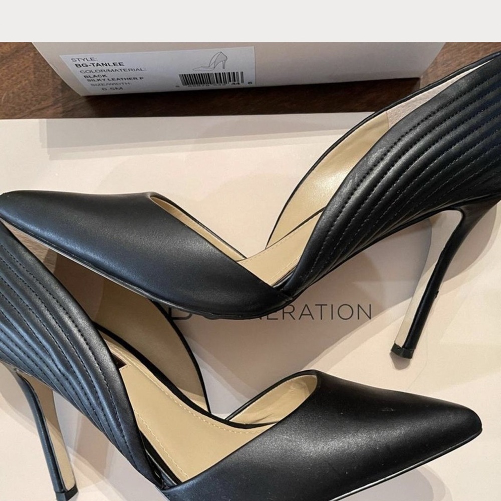 BCBGMaxAzria Black Quilted Heels